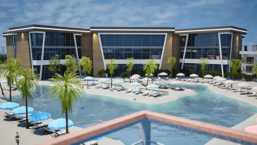 209 Second floor Building 6 side pool + 89 m2 special roof